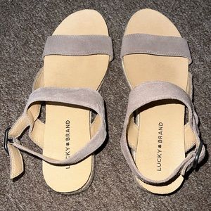 Gray/Tan Lucky Brand Sandals
